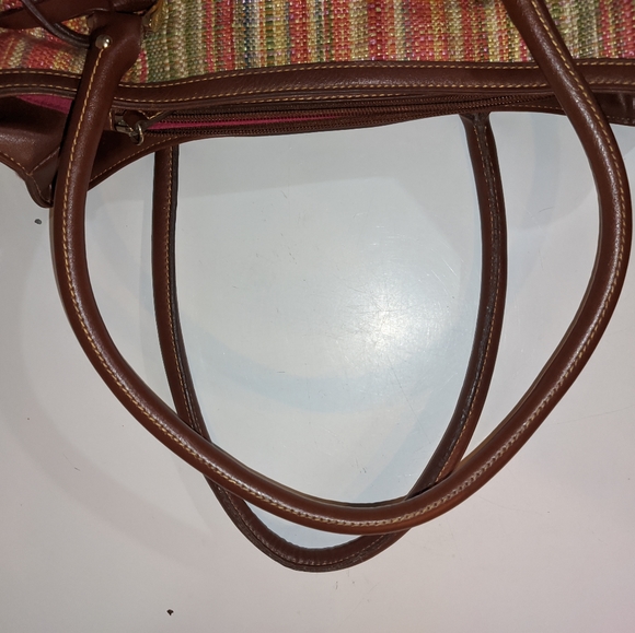 Etienne Aigner Woven Striped Multi Color Large Bag - Picture 12 of 12